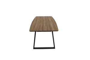 Inca Extendable Rectangular Dining Table | Oak MDF Top with Black Metal Legs, 160–200cm