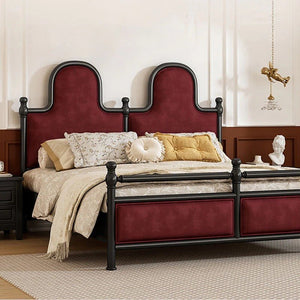 Ingrid Velvet Upholstered King / Super King Size Bed Frame – Contemporary Wooden Base Bedroom Bed - Sleek Furniture