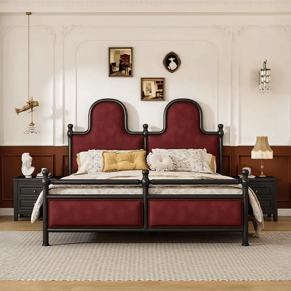 Ingrid Velvet Upholstered King / Super King Size Bed Frame – Contemporary Wooden Base Bedroom Bed - Sleek Furniture