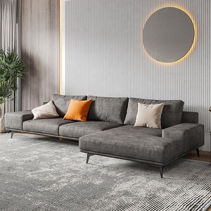 Jarrod 4 Seater Corner Sofa 350 cm – Modern L-Shaped Leathaire Upholstered Sofa with High-Density Foam Cushions, Spacious Contemporary Living Room Sofa, Optional Colours - Sleek Furniture
