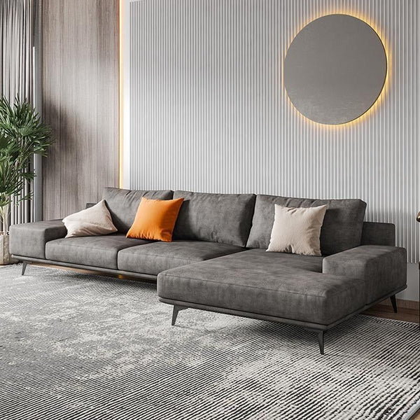 Jarrod 4 Seater Corner Sofa 350 cm – Modern L-Shaped Leathaire Upholstered Sofa with High-Density Foam Cushions, Spacious Contemporary Living Room Sofa, Optional Colours - Sleek Furniture