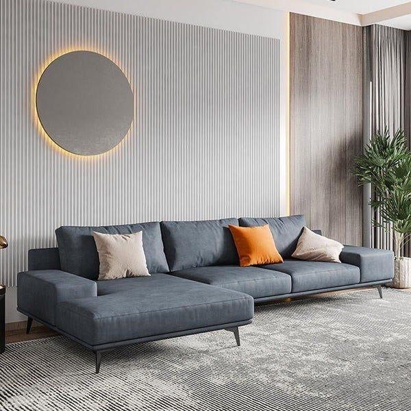 Jarrod 4 Seater Corner Sofa 350 cm – Modern L-Shaped Leathaire Upholstered Sofa with High-Density Foam Cushions, Spacious Contemporary Living Room Sofa, Optional Colours - Sleek Furniture