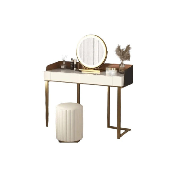 Jaxon Modern Dressing Table with Mirror, MDF Bedroom Vanity Table, Contemporary Makeup Desk with Storage Surface - Sleek Furniture
