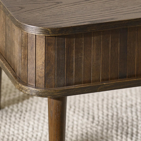 Julian Bowen Arya Coffee Table with Sliding Doors, Dark Oak Finish - Sleek Furniture