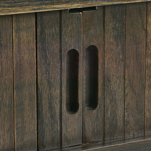 Julian Bowen Arya Coffee Table with Sliding Doors, Dark Oak Finish - Sleek Furniture