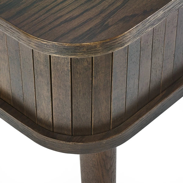 Julian Bowen Arya Coffee Table with Sliding Doors, Dark Oak Finish - Sleek Furniture