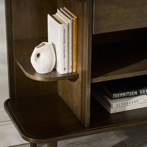Julian Bowen Arya Dark Oak Effect Sideboard with Tambour Doors & Drawers - Sleek Furniture