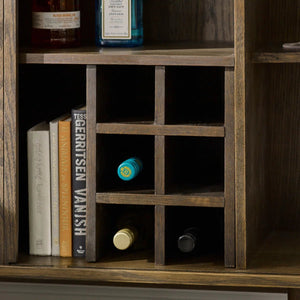 Julian Bowen Arya Wine Cabinet with Sliding Doors & Bottle Storage - Sleek Furniture