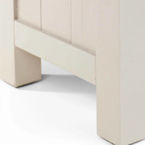 Julian Bowen Aspen Storage Bench Grey Wash Reclaimed Pine Hallway Seat - Sleek Furniture