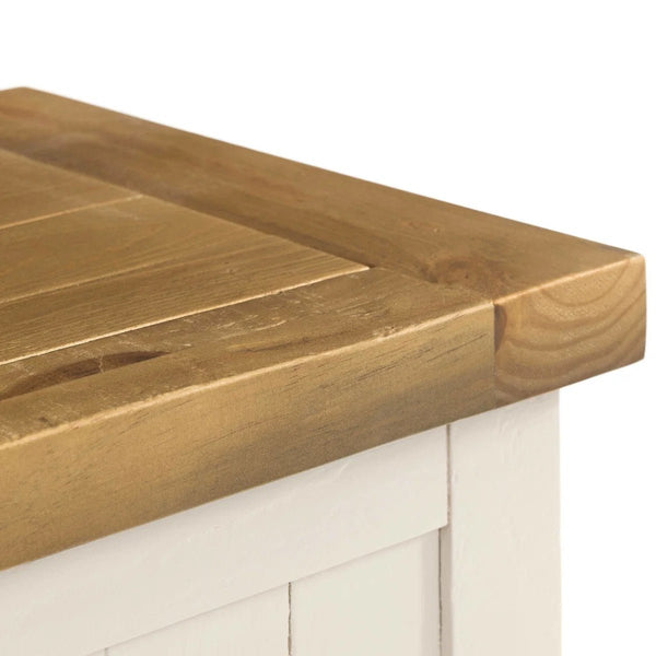 Julian Bowen Aspen Storage Bench Grey Wash Reclaimed Pine Hallway Seat - Sleek Furniture