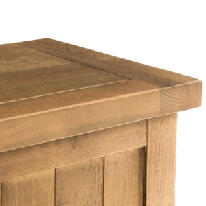 Julian Bowen Aspen Storage Bench Rustic Wooden Hallway Seat with Storage - Sleek Furniture
