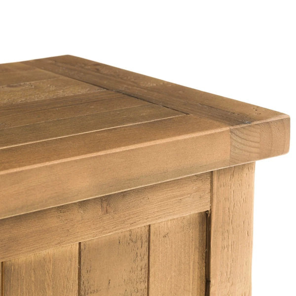 Julian Bowen Aspen Storage Bench Rustic Wooden Hallway Seat with Storage - Sleek Furniture