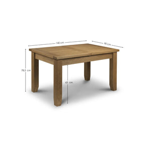 Julian Bowen Astoria Extending Dining Table – Solid White Oak & Oak Veneer, Waxed Oak Finish, 40cm Butterfly Extension, Traditional Wooden Dining Table - Sleek Furniture