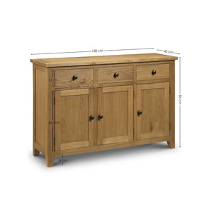 Julian Bowen Astoria Oak TV Unit with Storage Cupboard & Media Shelves - Sleek Furniture