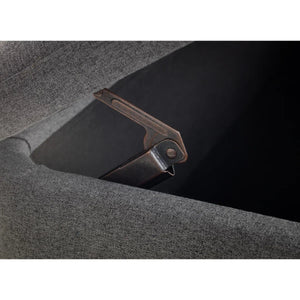 Julian Bowen Astrid Grey Linen Blanket Storage Box with Soft Close Lid - Sleek Furniture