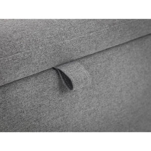 Julian Bowen Astrid Grey Linen Blanket Storage Box with Soft Close Lid - Sleek Furniture