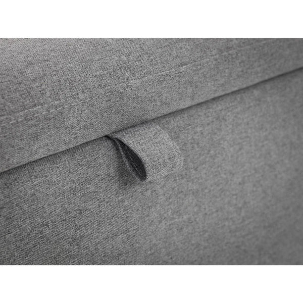 Julian Bowen Astrid Grey Linen Blanket Storage Box with Soft Close Lid - Sleek Furniture