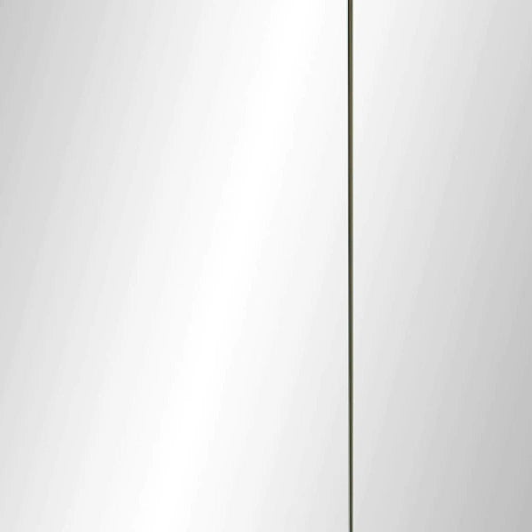 Julian Bowen Austin Mirrored Bathroom Wall Cabinet with Double Shelf Storage, Natural Wood Finish, 60 x 20 x 70cm - Sleek Furniture