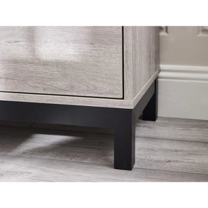Julian Bowen Bali 4 Drawer Chest Grey Oak Industrial Storage Cabinet - Sleek Furniture