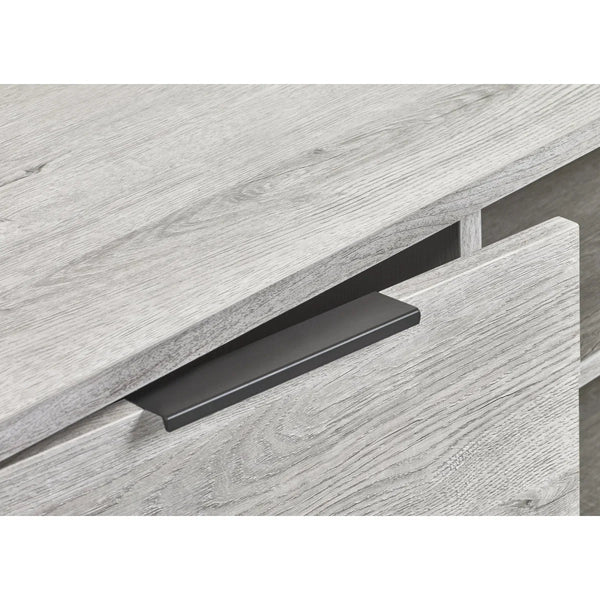 Julian Bowen Bali Grey Oak TV Unit with Cupboard, 2 Drawers & Open Shelving | Industrial Entertainment Stand - Sleek Furniture