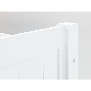 Julian Bowen Bella Wooden Bunk Bed with Panelled Headboards, Safety Rails & Ladder – White, Anthracite or Dove Grey - Sleek Furniture