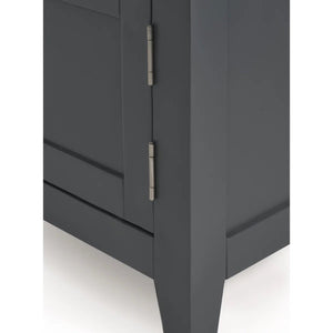 Julian Bowen Bordeaux Dark Grey Parquet TV Unit – Wooden Entertainment Stand with Storage for Living Room - Sleek Furniture