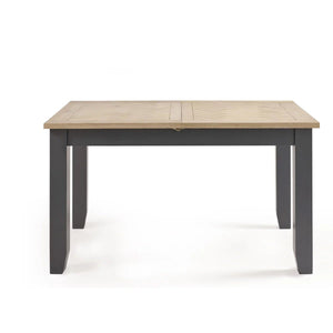Julian Bowen Bordeaux Grey Extending Dining Table with Parquet Top & Butterfly Extension - Sleek Furniture