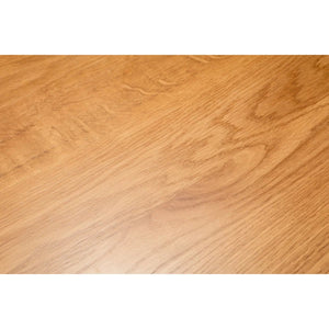 Julian Bowen Brooklyn Solid Oak Industrial Bar Table with Rustic Wood Finish & Metal Frame - Sleek Furniture