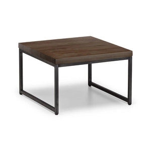 Julian Bowen Brooklyn Solid Oak Nesting Coffee Tables with Industrial Metal Legs – Rustic Dark Oak Space-Saving Living Room Table Set - Sleek Furniture