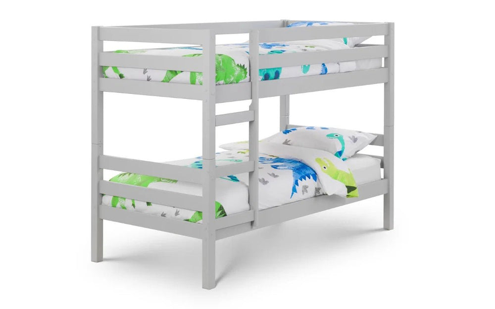 Julian Bowen Camden Surf White Solid Pine Bunk Bed – Modern Space-Saving Wooden Twin Sleeper Bed for Children's & Guest Bedrooms - Sleek Furniture