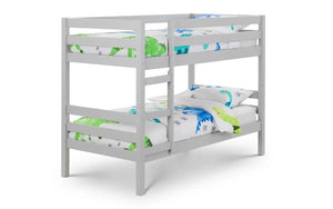 Julian Bowen Camden Surf White Solid Pine Bunk Bed – Modern Space-Saving Wooden Twin Sleeper Bed for Children's & Guest Bedrooms - Sleek Furniture