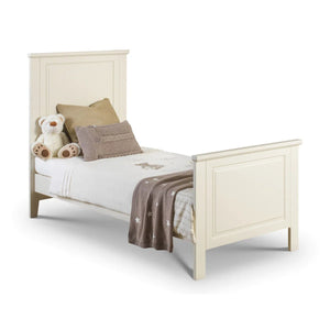 Julian Bowen Cameo Convertible Cot Bed in Stone White – Adjustable Mattress Heights, Toddler Bed Conversion, Classic Nursery Furniture - Sleek Furniture