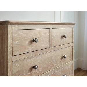 Julian Bowen Camille 4+2 Chest of Drawers – Elegant French-Inspired Wooden Bedroom Storage Cabinet with 6 Drawers - Sleek Furniture