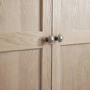 Julian Bowen Camille French-Inspired Combination Wardrobe with Ornate Detailing – White, 2 Door, 2 Drawer Storage - Sleek Furniture