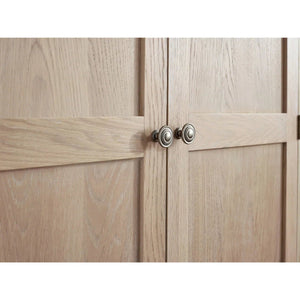 Julian Bowen Camille French-Inspired Combination Wardrobe with Ornate Detailing – White, 2 Door, 2 Drawer Storage - Sleek Furniture