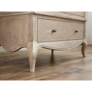 Camille white bedroom storage wardrobe with traditional detailing