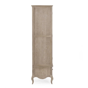 Julian Bowen Camille French-Inspired Combination Wardrobe with Ornate Detailing – White, 2 Door, 2 Drawer Storage - Sleek Furniture