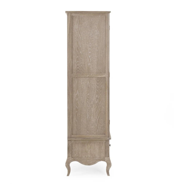 Julian Bowen Camille French-Inspired Combination Wardrobe with Ornate Detailing – White, 2 Door, 2 Drawer Storage - Sleek Furniture