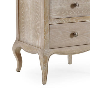 Julian Bowen Camille French Style 2 Drawer Bedside Table with Ornate Detailing, Soft Curves & Elegant Storage - Sleek Furniture