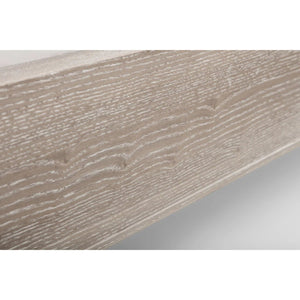 Julian Bowen Camille French Style Limed Oak Bed Frame with Upholstered Oatmeal Linen Headboard – Double, King & Super King - Sleek Furniture