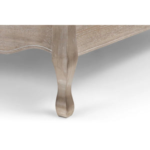 Julian Bowen Camille French Style Limed Oak Bed Frame with Upholstered Oatmeal Linen Headboard – Double, King & Super King - Sleek Furniture