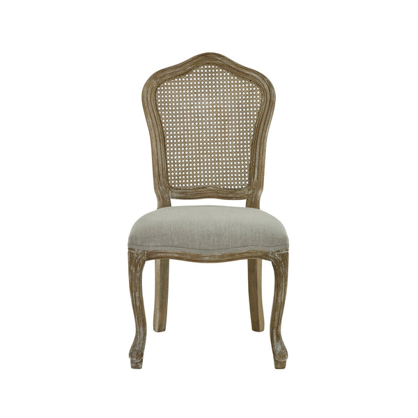 Set of two Julian Bowen Camille dining chairs with rattan backs