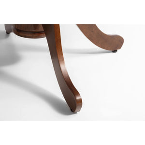 Julian Bowen Canterbury Round to Oval Extending Dining Table in Mahogany Finish – Solid Malaysian Hardwood Pedestal Table with Butterfly Extension, Seats Up to 6 - Sleek Furniture