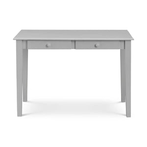 Julian Bowen Carrington Grey Wooden Home Office Desk with 2 Storage Drawers - Sleek Furniture
