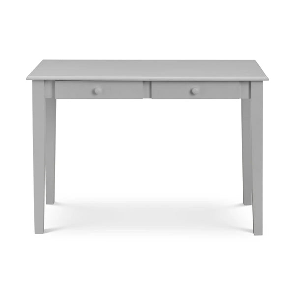 Julian Bowen Carrington Grey Wooden Home Office Desk with 2 Storage Drawers - Sleek Furniture
