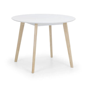 Julian Bowen round dining table viewed from the side