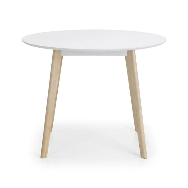 Julian Bowen round dining table viewed from the side