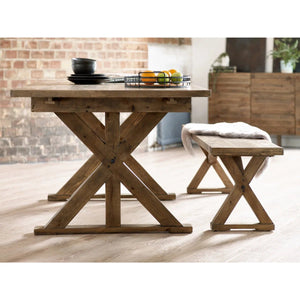 Julian Bowen Chatsworth FSC Recycled Wood Dining Bench with Trestle Legs – 180cm - Sleek Furniture