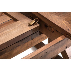 Julian Bowen Chatsworth dining table natural wood grain