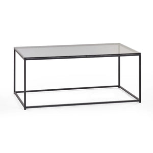 Julian Bowen tempered glass coffee table 110cm wide